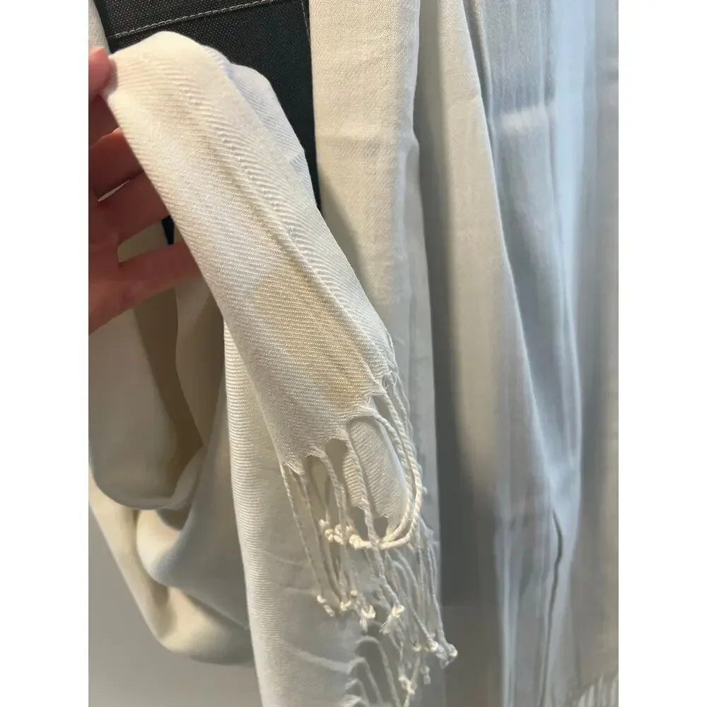 Pashmina Scarf Wrap Shawl Ivory JL